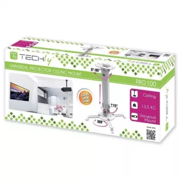 Techly lubinis projektoriaus laikiklis su prailginimu 380-580 mm sidabrinis ICA-PM 18S