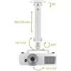 Techly lubinis projektoriaus laikiklis su prailginimu 380-580 mm sidabrinis ICA-PM 18S