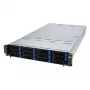 ASUS RS521A-E12-RS12U Socket SP5 stelažinis (2U) serveris juodas, sidabrinis