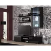 Plaukiojančių lentynų rinkinys Cama Meble SOHO 1250×200×200 mm, medžio drožlių plokštė, juoda matinė (dvi lentynos)
