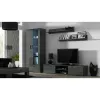 Plaukiojančių lentynų komplektas Cama Meble SOHO, 2 lentynos, 1250×200×200 mm, medžio drožlių plokštė, pilka matinė