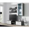 Plaukiojančių lentynų komplektas Cama Meble SOHO, 2 lentynos, 1250×200×200 mm, medžio drožlių plokštė, pilka matinė