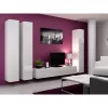 Sieninė spinta cama meble VIGO 180 — 1800×400×300 mm, balta/balta blizgi