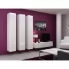 Sieninė spinta cama meble VIGO 180 — 1800×400×300 mm, balta/balta blizgi