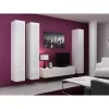 Sieninė spinta cama meble VIGO 180 — 1800×400×300 mm, balta/balta blizgi