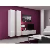 Sieninė spinta cama meble VIGO 180 — 1800×400×300 mm, balta/balta blizgi