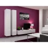 Sieninė spinta cama meble VIGO 180 — 1800×400×300 mm, balta/balta blizgi
