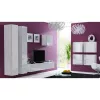 Sieninė spinta cama meble VIGO 180 — 1800×400×300 mm, balta/balta blizgi