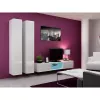 Sieninė spinta cama meble VIGO 180 — 1800×400×300 mm, balta/balta blizgi