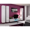 Sieninė spinta cama meble VIGO 180 — 1800×400×300 mm, balta/balta blizgi