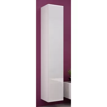 Sieninė spinta cama meble VIGO 180 — 1800×400×300 mm, balta/balta blizgi