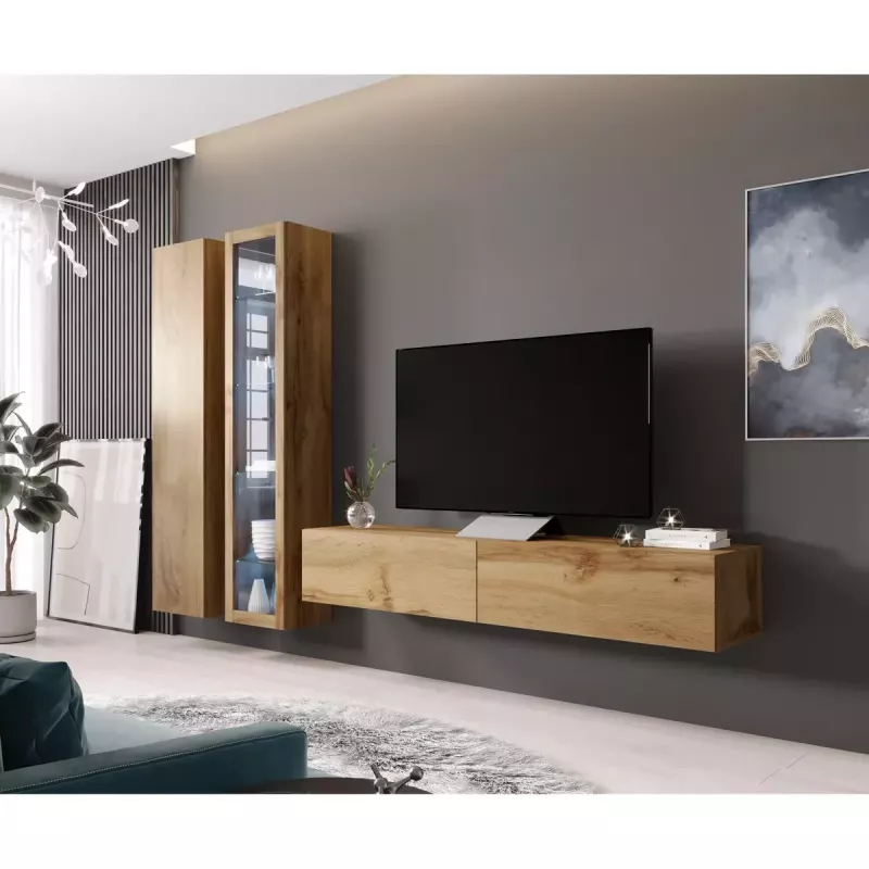 Pakabinama spinta Cama Meble VIGO 180, 1800×400×300 mm, Wotan ąžuolas