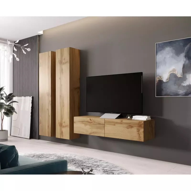 Pakabinama spinta Cama Meble VIGO 180, 1800×400×300 mm, Wotan ąžuolas