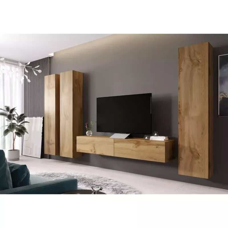 Pakabinama spinta Cama Meble VIGO 180, 1800×400×300 mm, Wotan ąžuolas