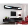 Pakraštinė spinta cama meble VIGO 90 — pakabinama, 900×350×320 mm, juoda/juodas blizgesys