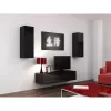 Pakraštinė spinta cama meble VIGO 90 — pakabinama, 900×350×320 mm, juoda/juodas blizgesys