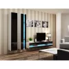 Pakabinama lentyna cama meble VIGO NEW 180×40×30 cm balta/juoda blizgi
