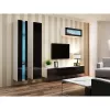 Pakabinama lentyna cama meble VIGO NEW 180×40×30 cm balta/juoda blizgi