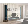 Pakabinama lentyna cama meble VIGO NEW 180×40×30 cm balta/juoda blizgi