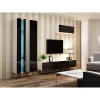Pakabinama lentyna cama meble VIGO NEW 180×40×30 cm balta/juoda blizgi