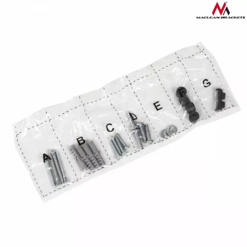 TV laikiklis sieninis MACLEAN MC-605, fiksuotas pasvirimas, VESA 75x75–600x400, iki 55 kg, 32–80 col. ekranams