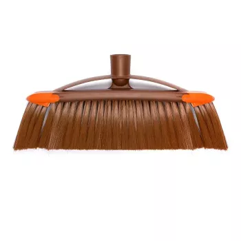 VILEDA 136082 Šluota su minkštais/kietais plastikiniais šereliais ir rankena, bronzinė