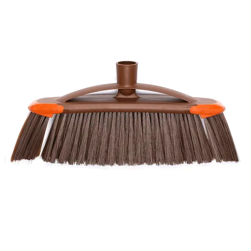 VILEDA 136082 Šluota su minkštais/kietais plastikiniais šereliais ir rankena, bronzinė