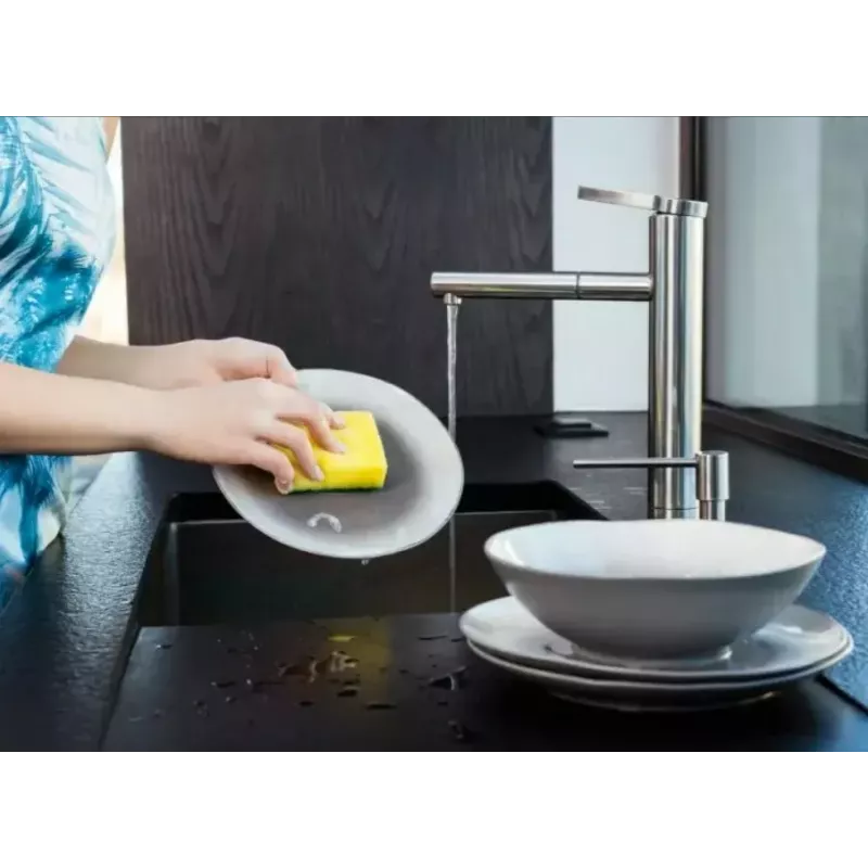 Kempinė šveitimo VILEDA Tip-Top pakuotė po 5, stačiakampiai pluoštiniai pagalvėliai 70×90×30 mm, geltoni
