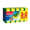 Kempinė šveitimo VILEDA Tip-Top pakuotė po 5, stačiakampiai pluoštiniai pagalvėliai 70×90×30 mm, geltoni