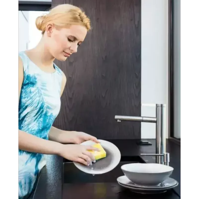 Kempinė šveitimo VILEDA Tip-Top pakuotė po 5, stačiakampiai pluoštiniai pagalvėliai 70×90×30 mm, geltoni