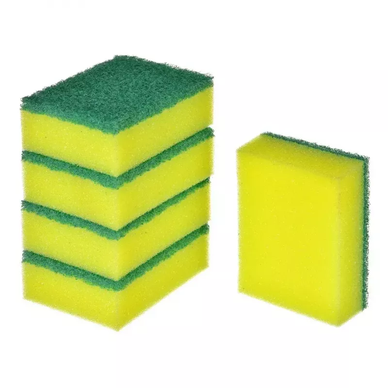 Kempinė šveitimo VILEDA Tip-Top pakuotė po 5, stačiakampiai pluoštiniai pagalvėliai 70×90×30 mm, geltoni