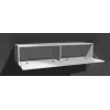 TV stovas cama meble VIGO 180 — 1800×400×300 mm, baltas viršus, baltas rėmas, medžio drožlių plokštė