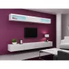TV stovas Cama Meble VIGO 140, 1400×400×300 mm, baltas blizgus viršus, medžio drožlių plokštė, baltas rėmas