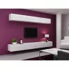 TV stovas Cama Meble VIGO 140, 1400×400×300 mm, baltas blizgus viršus, medžio drožlių plokštė, baltas rėmas