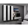 TV stovas cama meble VIGO 140 – 1400×400×300 mm, laminuota medžio drožlių plokštė, juodas/balto blizgesio