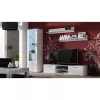 TV stovas Cama Meble SOHO 180 – 1800×430×370 mm, baltas viršus (medžio drožlių plokštė), baltas rėmas
