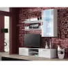TV stovas Cama Meble SOHO 180 – 1800×430×370 mm, baltas viršus (medžio drožlių plokštė), baltas rėmas