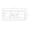 TV stovas Cama Meble SOHO 180 – 1800×430×370 mm, baltas viršus (medžio drožlių plokštė), baltas rėmas