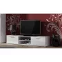 TV stovas Cama Meble SOHO 180 – 1800×430×370 mm, baltas viršus (medžio drožlių plokštė), baltas rėmas