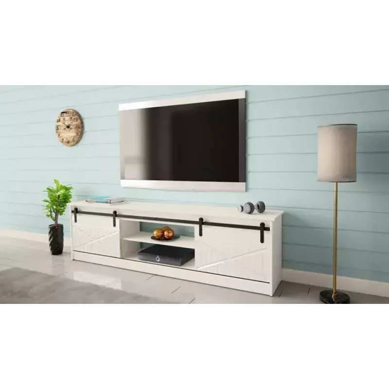 Spintelė televizoriui Cama Meble GRANERO RTV 200x56.7x35 cm balta