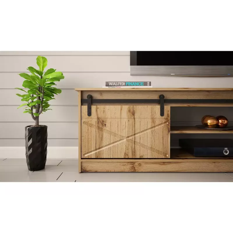 TV spintelė Cama Meble GRANERO RTV, ąžuolo Wotan, 2000×350×567 mm
