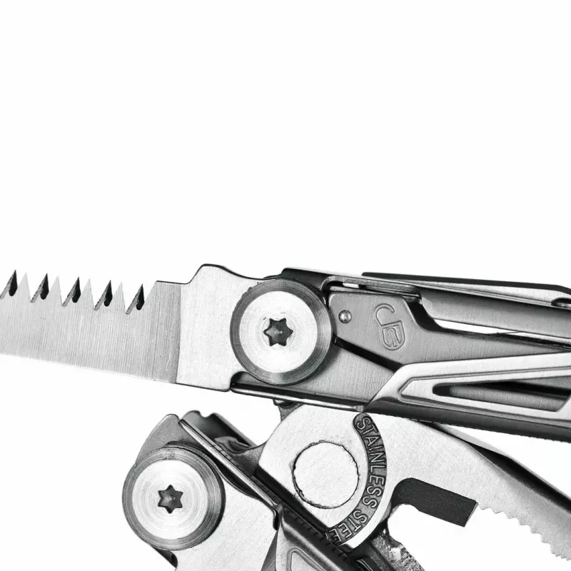 Multitool AZYMUT H2038 pilno dydžio daugiafunkcis įrankis – 14 įrankių, 16,2 cm atidarytas, 10,1 cm sulankstytas, 264 g, 420/7CR13 plienas, odinis dėklas