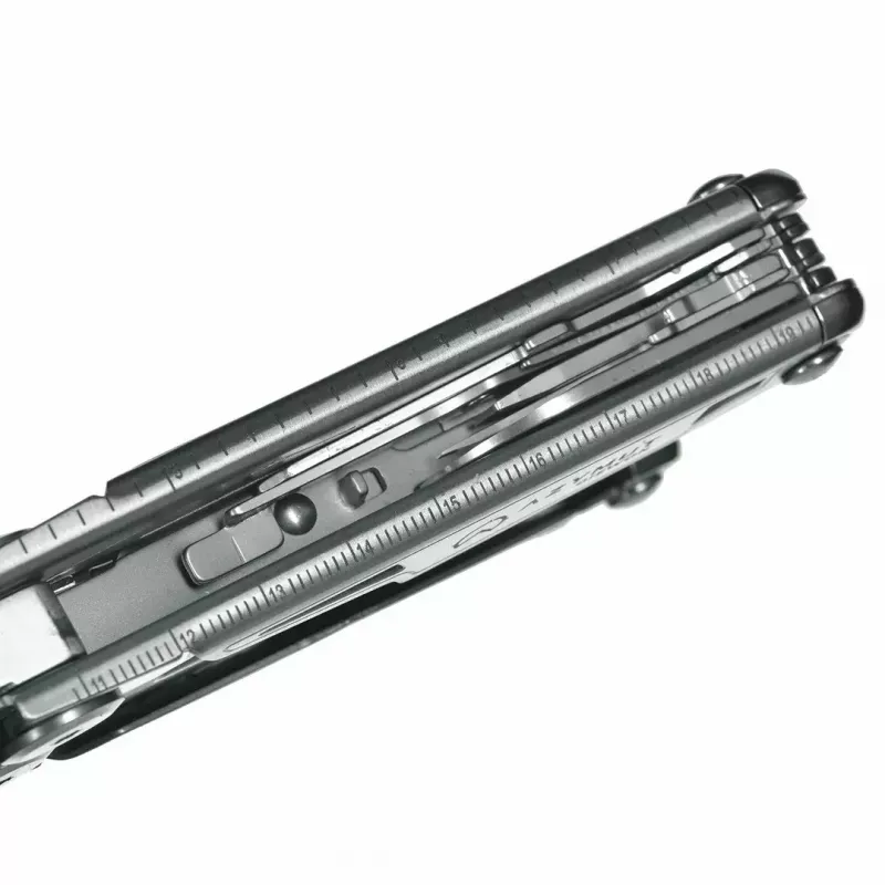 Multitool AZYMUT H2038 pilno dydžio daugiafunkcis įrankis – 14 įrankių, 16,2 cm atidarytas, 10,1 cm sulankstytas, 264 g, 420/7CR13 plienas, odinis dėklas