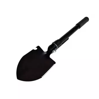 Sulenkiamas taktinis kastuvas AZYMUT Trapper – nerūdijantis plienas, juodas, 410 mm, 565 g