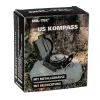 Navigacinis magnetinis kompasas Mil-Tec US su apšvietimu, aliuminio korpusas, masteliai 1:50k ir 1:25k, alyvinė