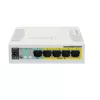 MIKROTIK RB260GSP – 4 prievadų Gigabit valdomas komutatorius su PoE