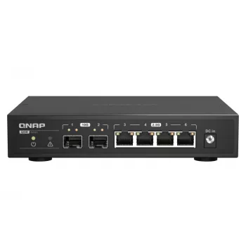 Tinklo jungiklis QNAP QSW-2104-2S nevaldomas 2.5G Ethernet juodas