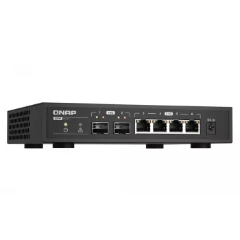 Tinklo jungiklis QNAP QSW-2104-2S nevaldomas 2.5G Ethernet juodas