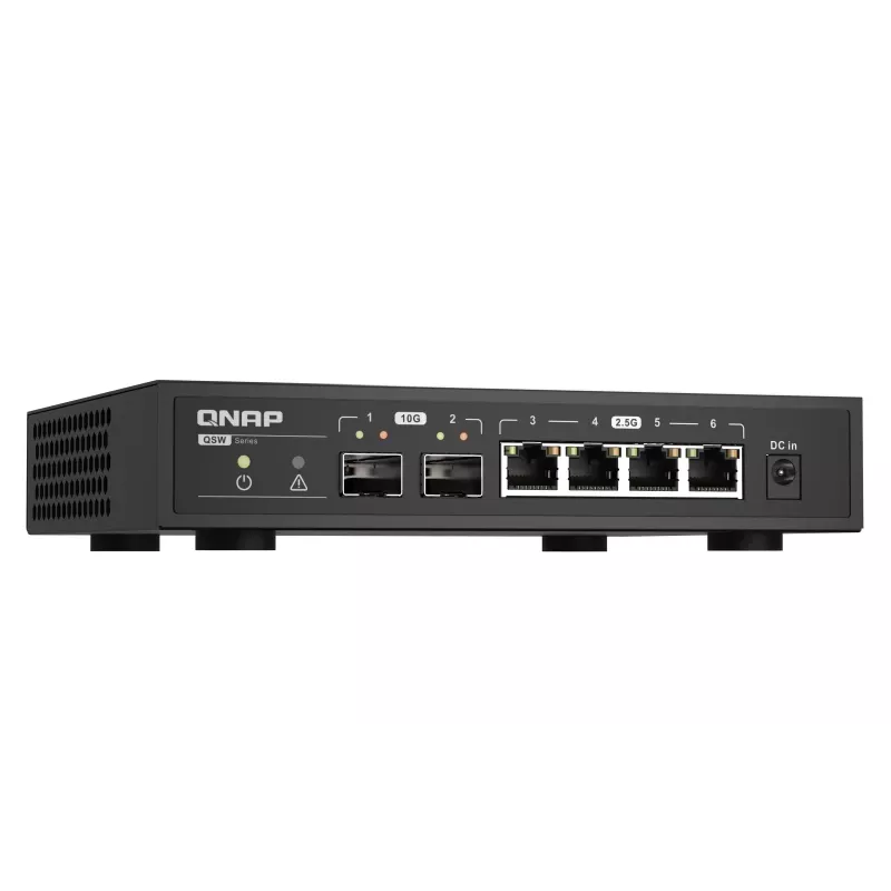 Tinklo jungiklis QNAP QSW-2104-2S nevaldomas 2.5G Ethernet juodas