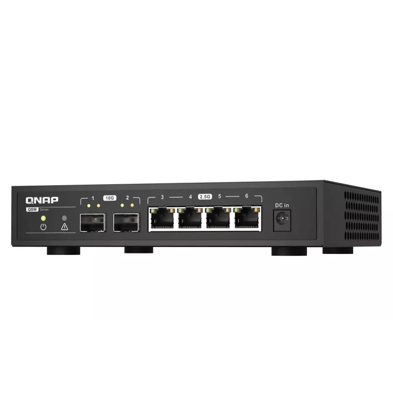 Tinklo jungiklis QNAP QSW-2104-2S nevaldomas 2.5G Ethernet juodas